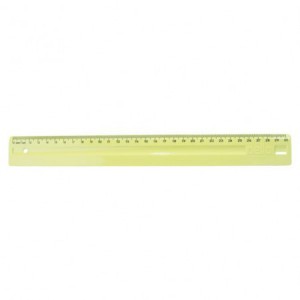 REGUA DELLO 30CM PASTEL AMARELO