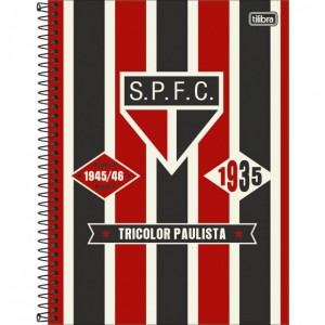 CADERNO UNIVERSITÁRIO TILIBRA  10X1 160F C.D SÃO PAULO CP1