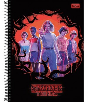 CADERNO UNIVERSITÁRIO TILIBRA  10X1 160F C.D STRANGER THINGS CP2