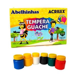 TINTA GUACHE CAIXA/6 ACRILEX