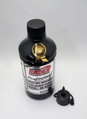 TINTA P/MARCADOR QUADRO BRANCO RADEX 500ML PRETO